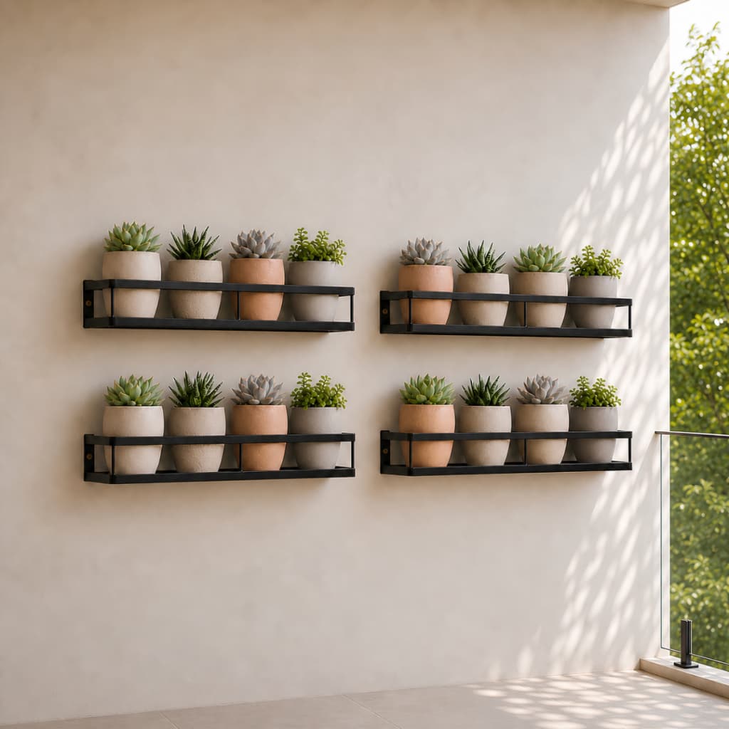 Suporte Vaso De Plantas Porta Flores Floreira Parede Aço Reforçado Não Enferruja