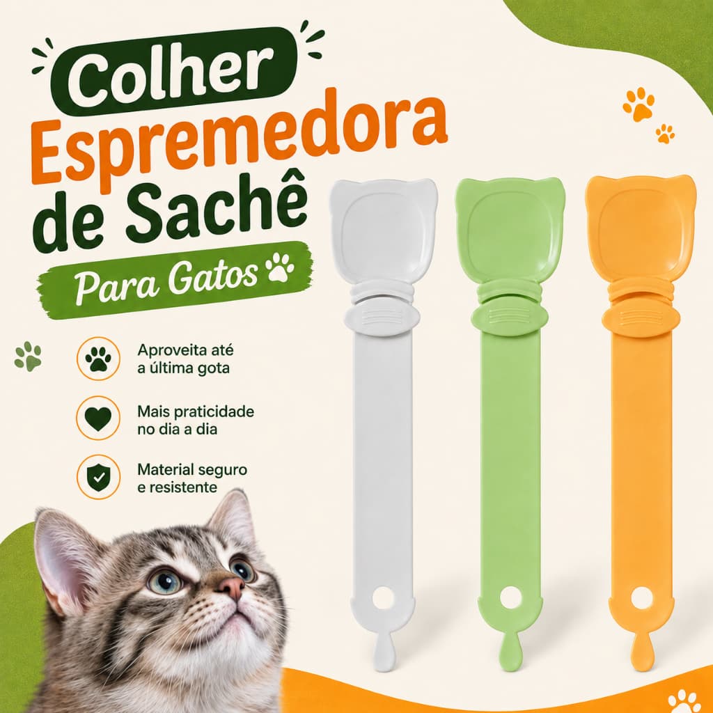 Colher Para Sachê de Gatos Petisco Cremoso Churu