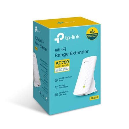 Repetidor De Sinal Wifi Dual Band Ac750 5Ghz Re200 Access Point Tp-Link