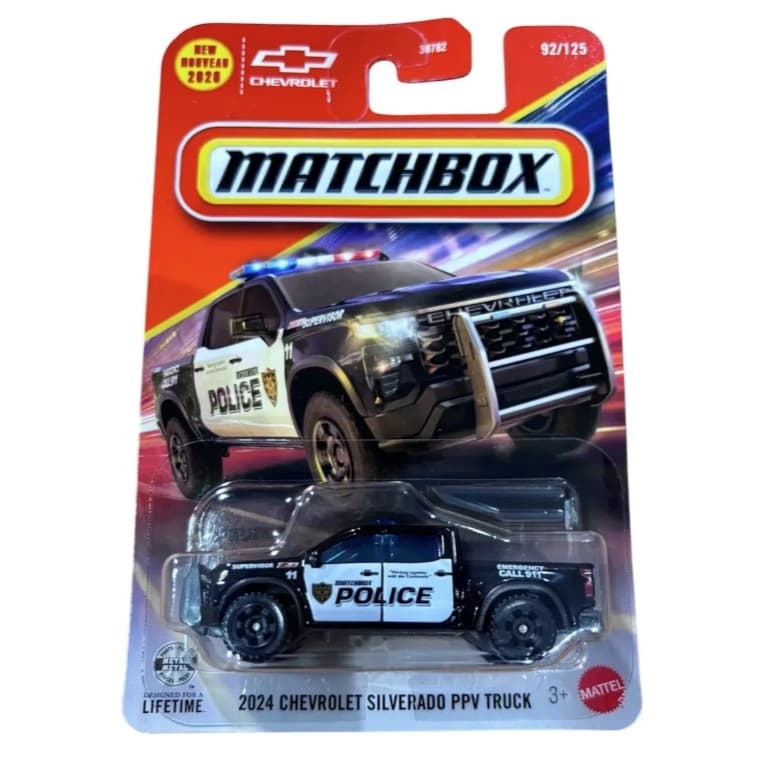 Matchbox Miniaturas Colecionáveis 92/125 Silverado Police ref 30782