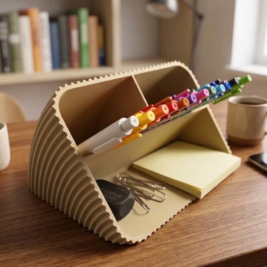 Organizador de Mesa Multifuncional - Porta-Canetas, Lápis e Acessórios - Porta-Trecos para Escritório