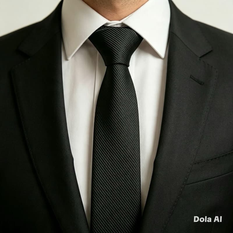 1 à 4 Gravatas Slim Preto Padrinhos de Casamento, Masculina, Jacquard, Elegante, Social