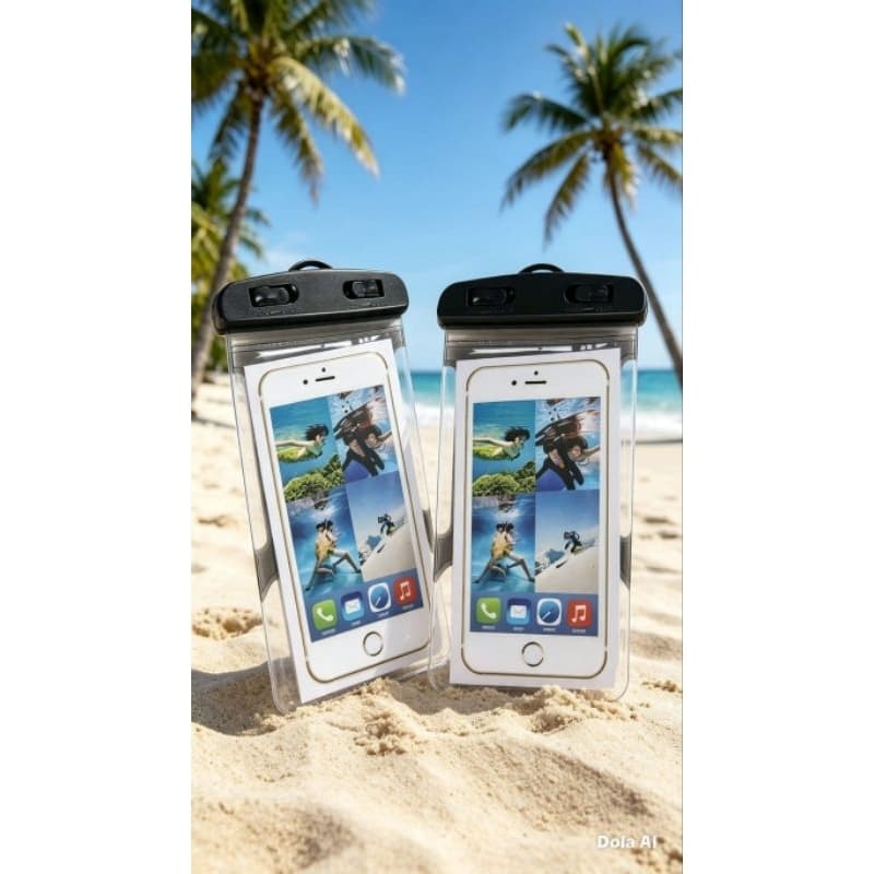 Kit 2 Bolsa Capa Impermeável para Celular Cordão Incluso