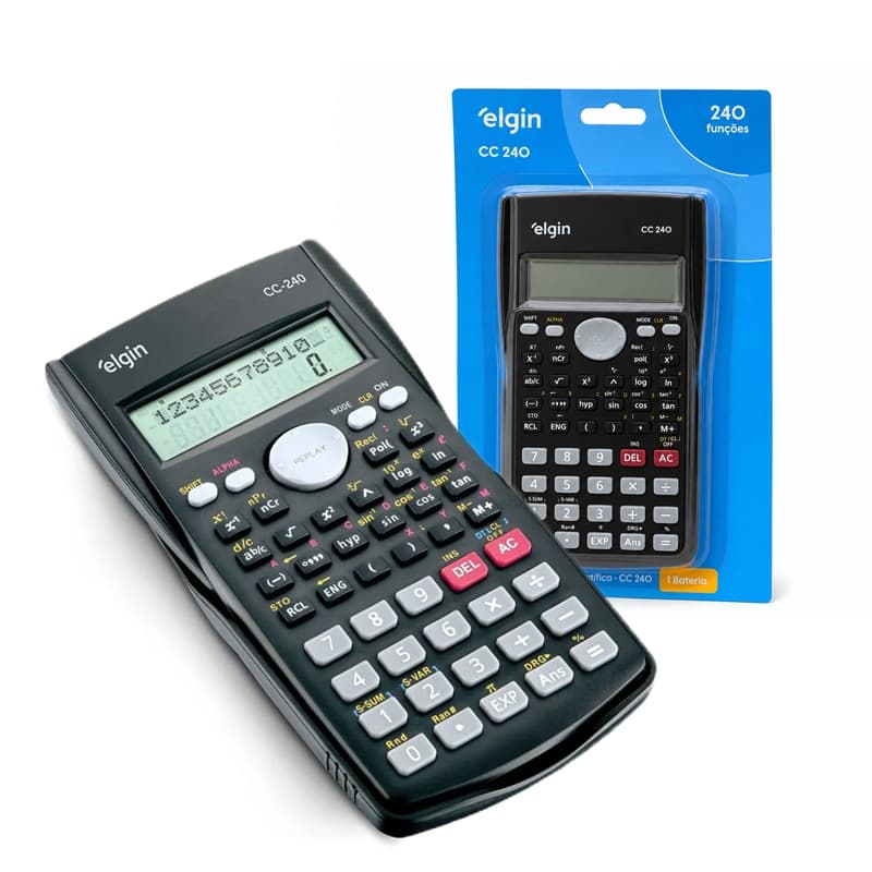 Calculadora Científica 240 Funções com Capa Elgin CC240