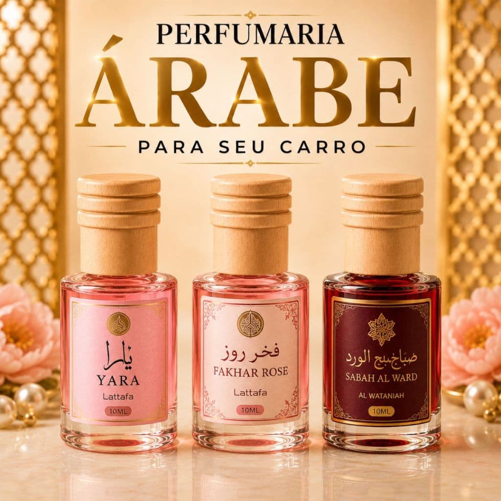 Cheirinho para Carro Perfume Árabe 10ml Aromatizador Automotivo Yara Asad Fakhar Kit