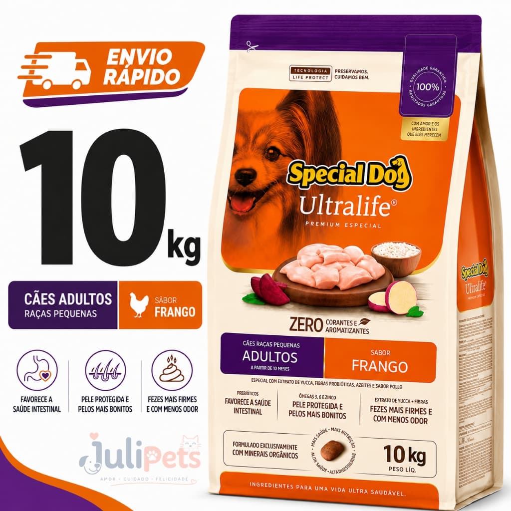 Ração Special Dog Ultralife Premium Especial Frango 10,1kg – Cães Adultos Raças Pequenas