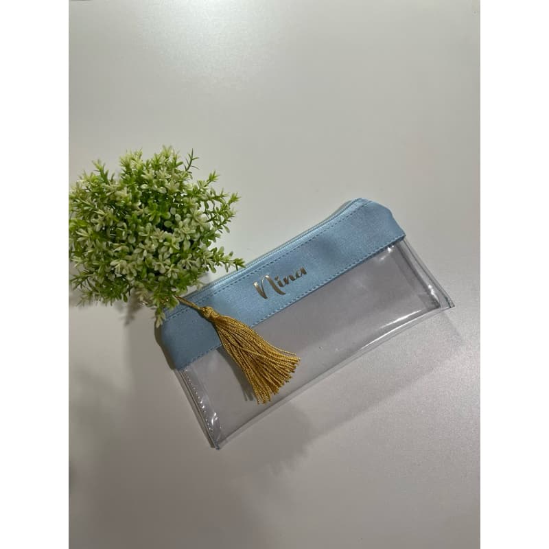 Necessaire Slim,1 unidade transparente/ feminina /maquiagem /carregador. Personalizada com o nome ou iniciais 😊