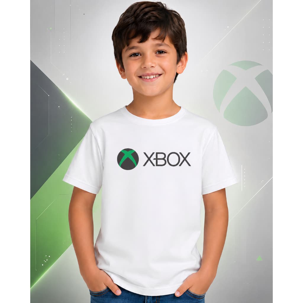 Camiseta Infantil Xbox 100% em Algodão