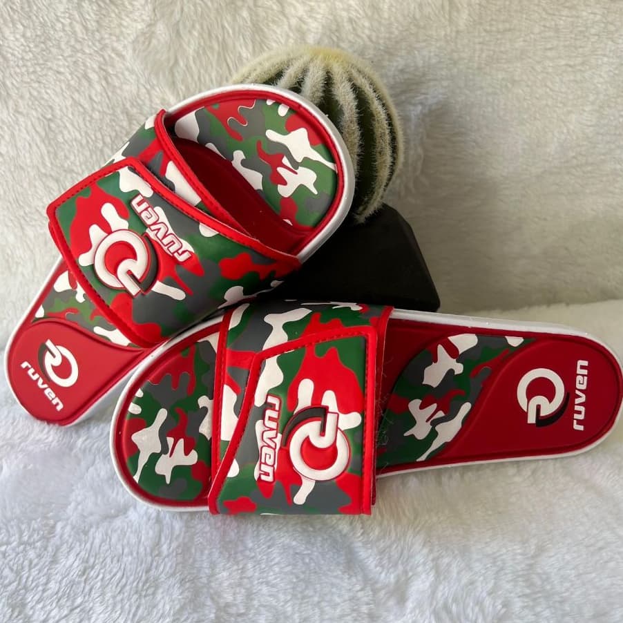 Chinelo Slide Velcro Ruven Original Papete Masculino Feminino Super Leve E Confortável Camuflado