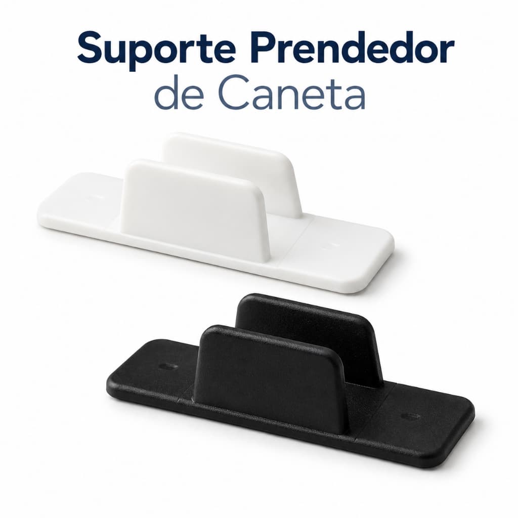 Kit com 15 Prendedor Suporte para Caneta de Mesa Branco ou Preto Organizador para Papelaria Personalizada Lembrancinhas