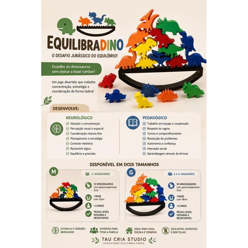 EquilibraDino - Jogo de equilibrio