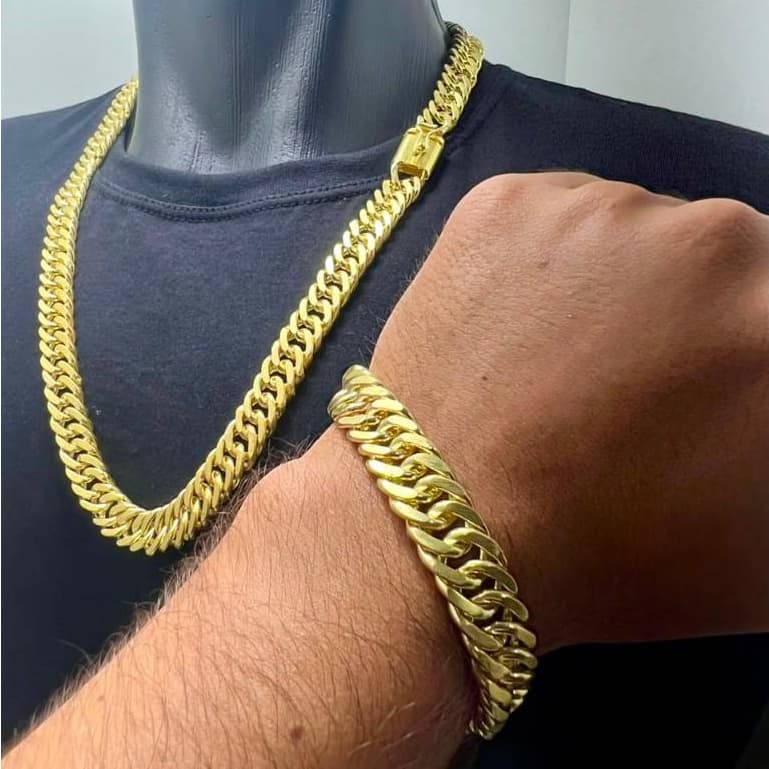 KIT LACRAIA - GROUMET 12MM - CORDÃO 70CM - PULSEIRA 21CM FEITO EM MOEDA ANTIGA - 777 00 BRACELETE