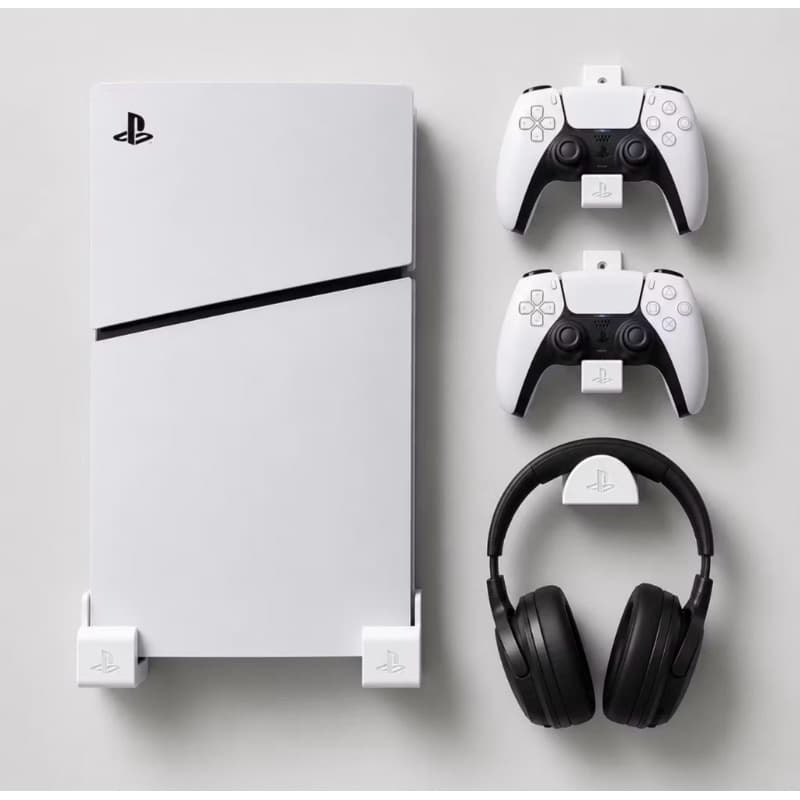 Suporte De Parede Compatível Playstation 5 All-digital Ps5 + Sup de Controle e Sup de Headset Gamer