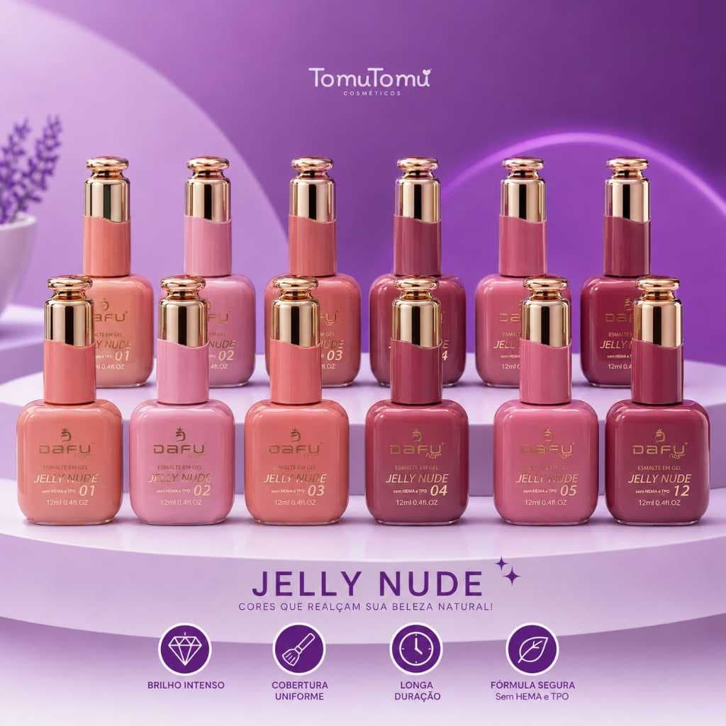 Esmaltes Gel Tons  LED/UV Unhas Perfeita Cobertura DAFU 10ml