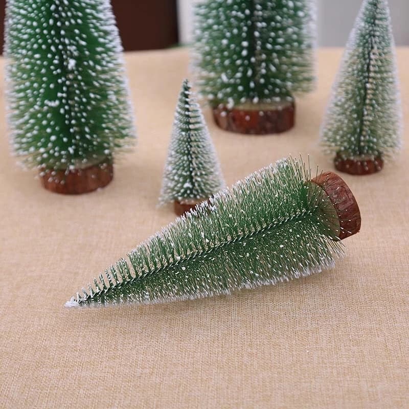 Mini Árvore de Natal pinheirinho Decoração Natalina Madeira Enfeite de Natal 15/20/25cm