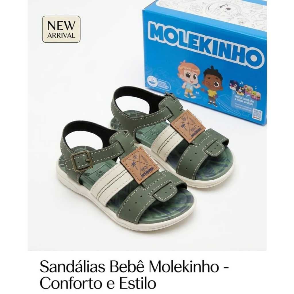 Sandália Moleknho Bebê Menino Leve e Macia