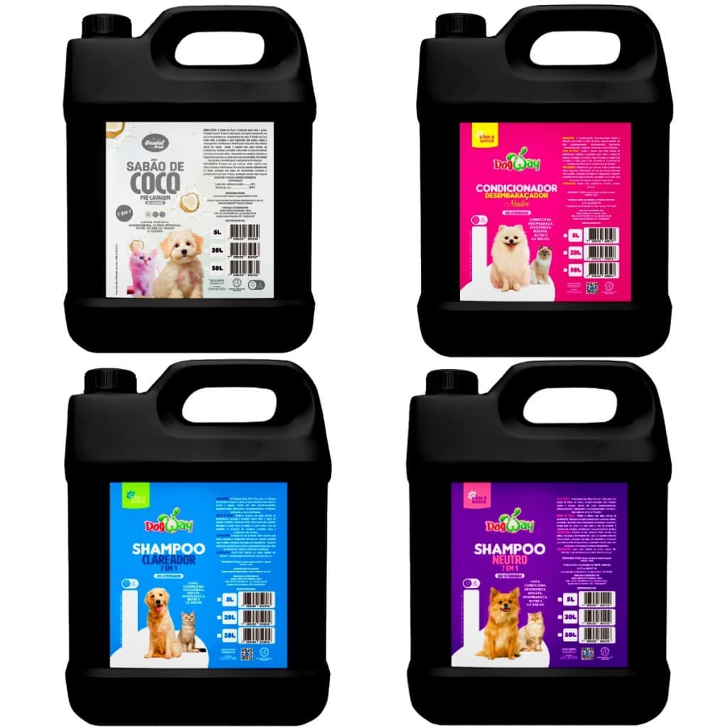 Shampoo 7 Em 1 Pet Caes Pet Shop Banho E Tosa -  5 Litros