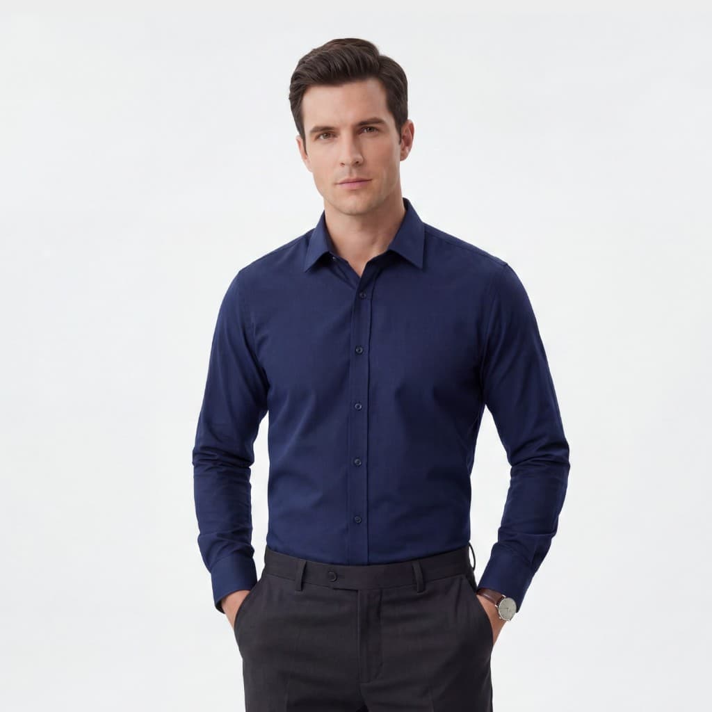 Camisa Social Masculina Slim Fit Elastano Branca Não Amassa Premium Manga Longa Não Molha