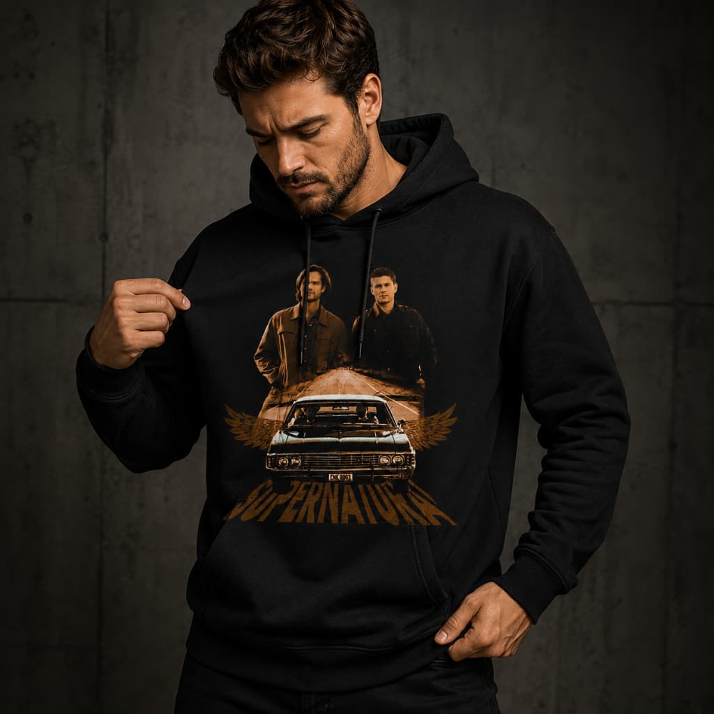 Blusa Moletom Seriado Sobrenatural Simbolo Oferta Promoção Unissex Para Mulheres E Homens Blusa Comprida Casual
