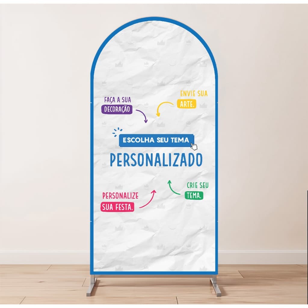 Painel de Festa Decorativo Romano Personalizado Tecido 3D Sua Arte Aqui!