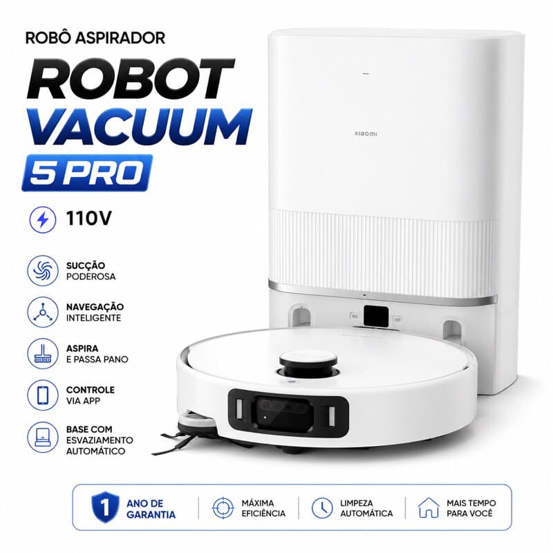Aspirador Robot Vacuum Aspirador Limpeza Inteligente 110v 20.000Pa 55v Robo Aspirador limpeza Forte