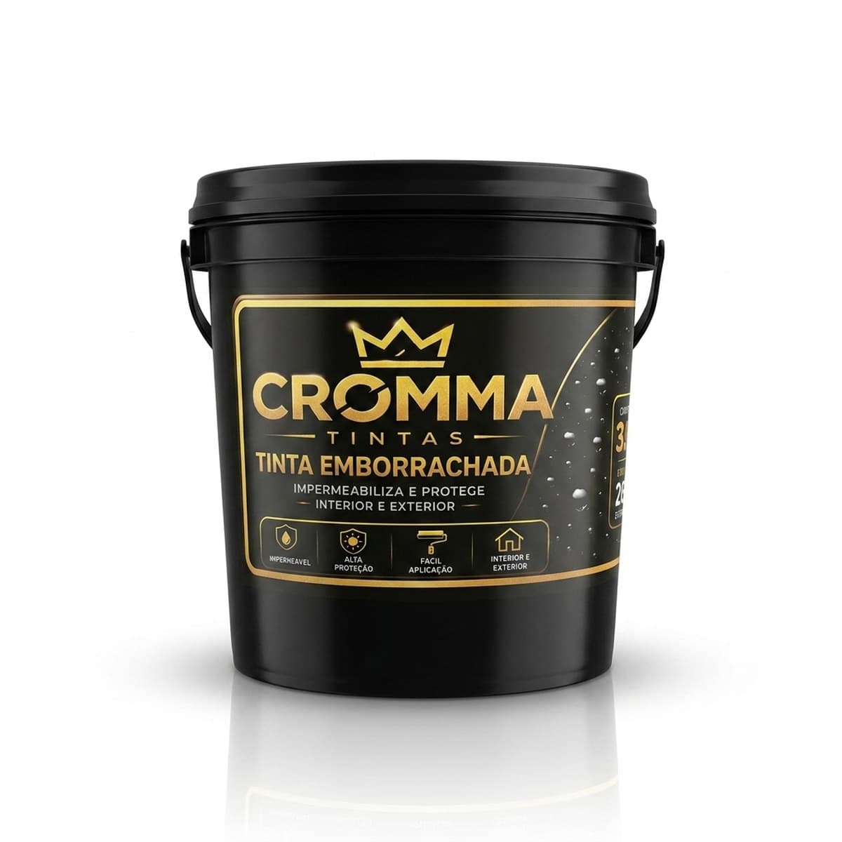 Cromma Tinta Emborrachada Impermeabiliza Neve 3 6L Alta Cobertura e Rendimento