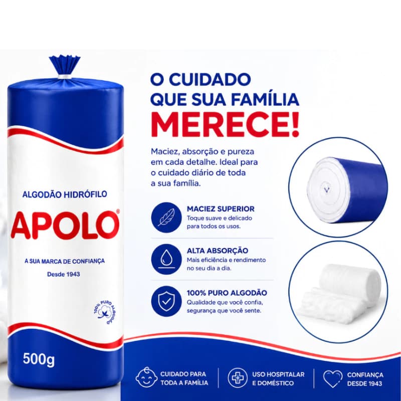 ALGODAO APOLO  ROLO  500G