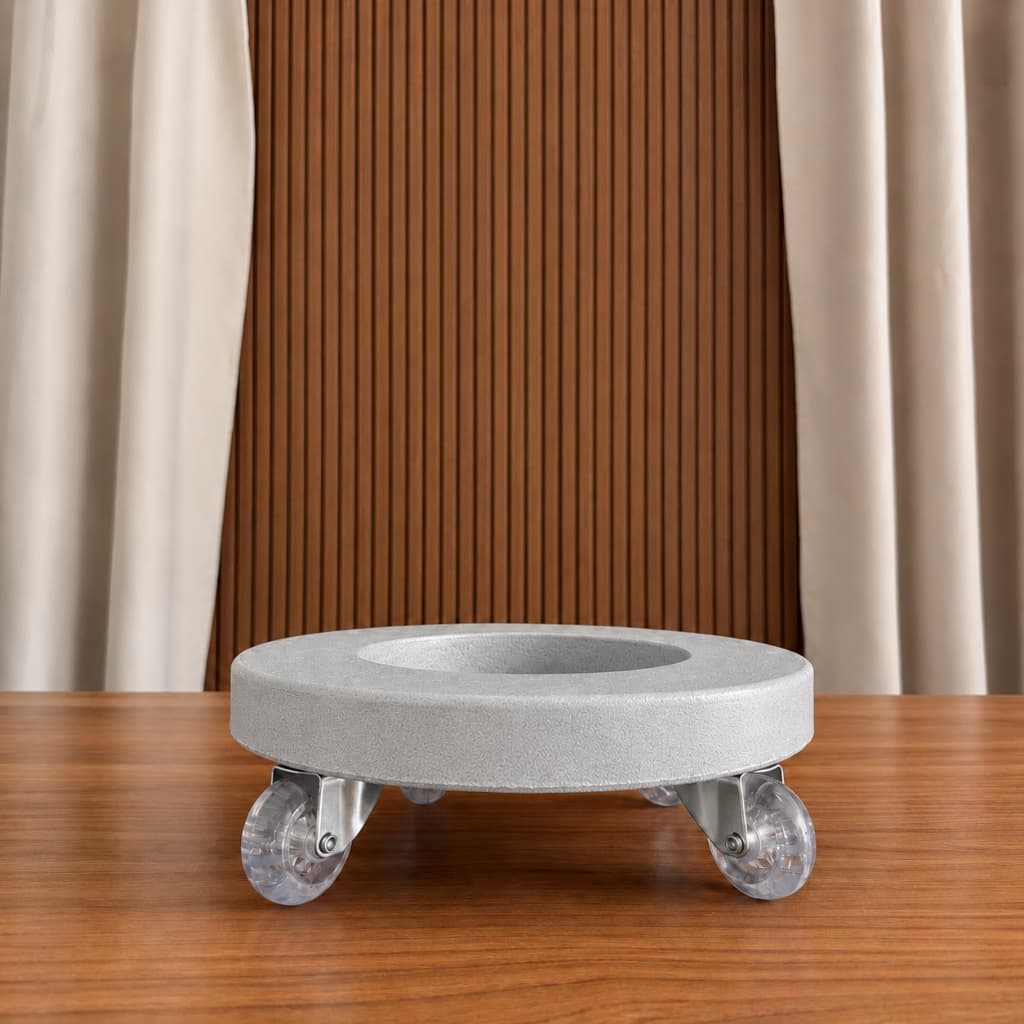 Rodízio para Vaso de Planta – Suporte com Rodinhas Transparente