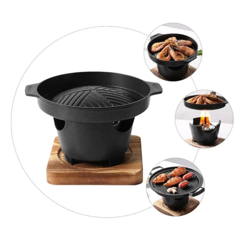 Churrasqueira Japonesa Portátil Para Cozinha | Grill a Carvão Compacto | Churrasqueira de Mesa