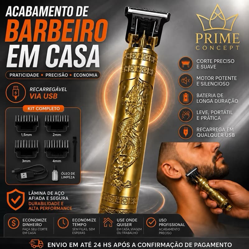 Máquina de Acabamento para Corte de Cabelo Profissional – Recarregável USB, Portátil, Sem Fio