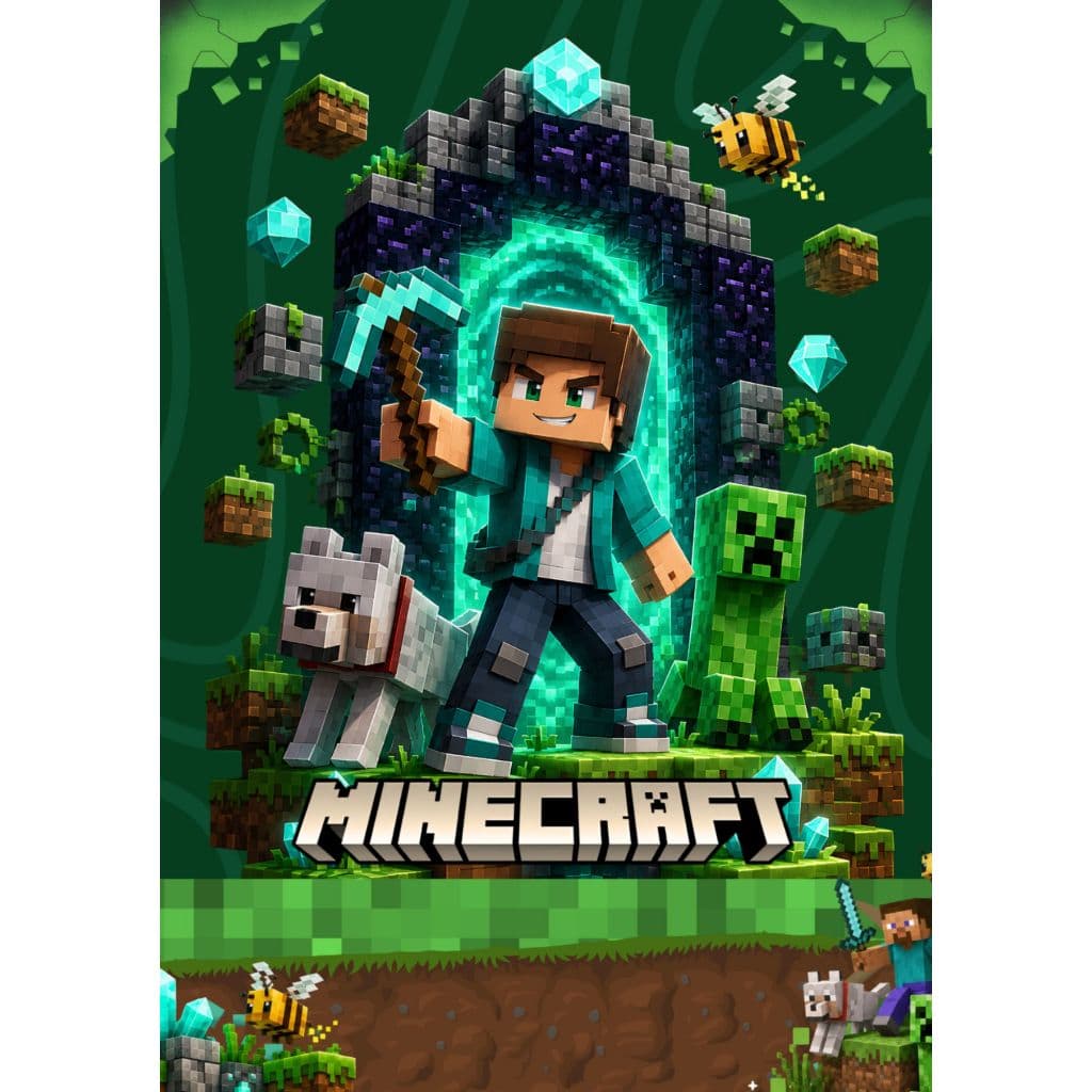 ENVIO RAPIDO Capa de Caderno Minecraft_ Capa frente, Verso e  Lombada- Capa Não acompanha Caderno