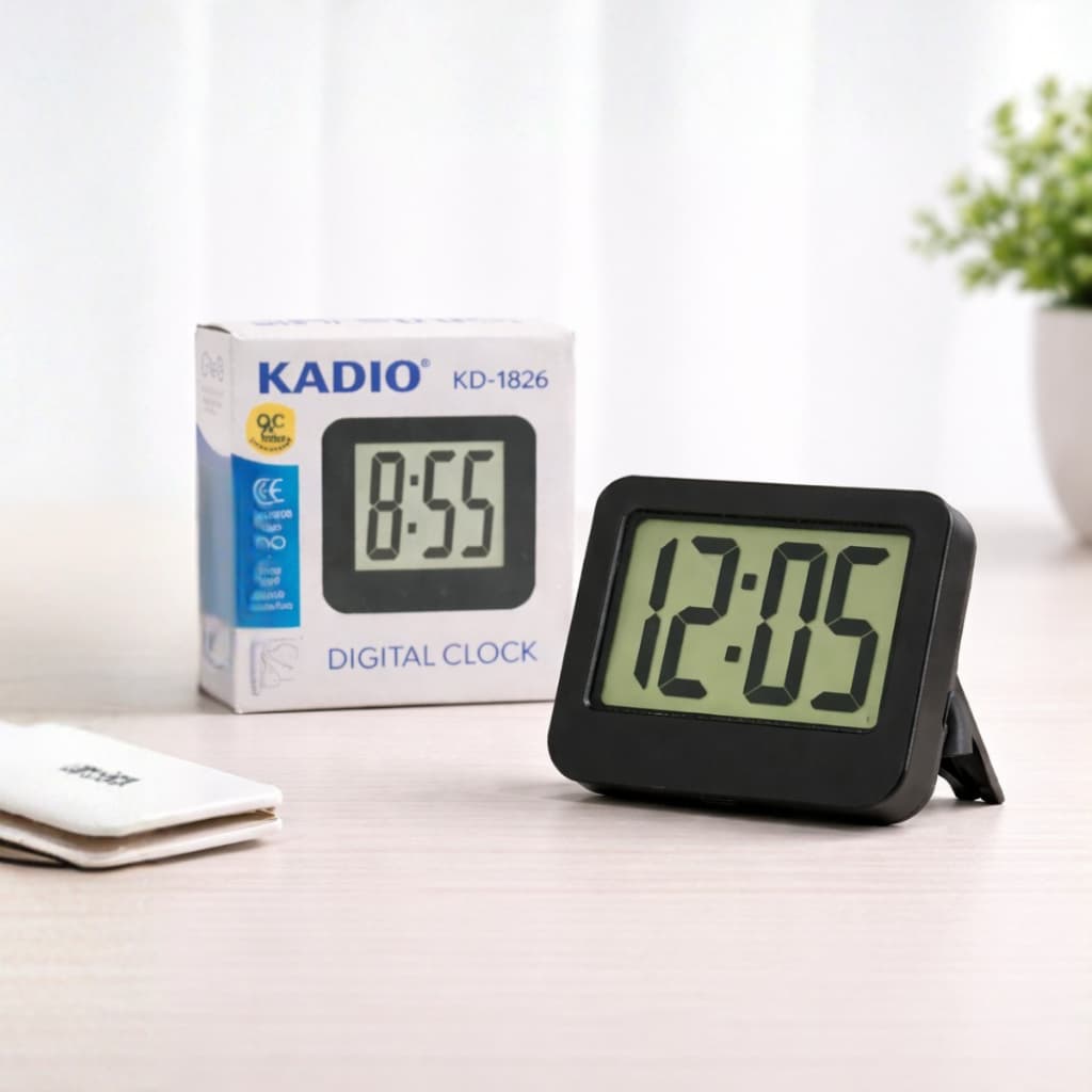 MINI RELÓGIO DIGITAL COM ÍMÃ - FORMATO 12H - COMPACTO, PRÁTICO E FÁCIL DE CONFIGURAR