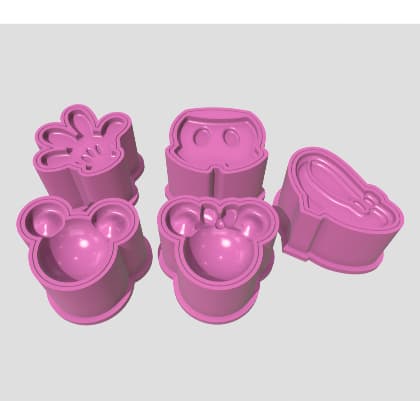Ejetor Doces Brigadeiros Modelador - Mickey e Minnie