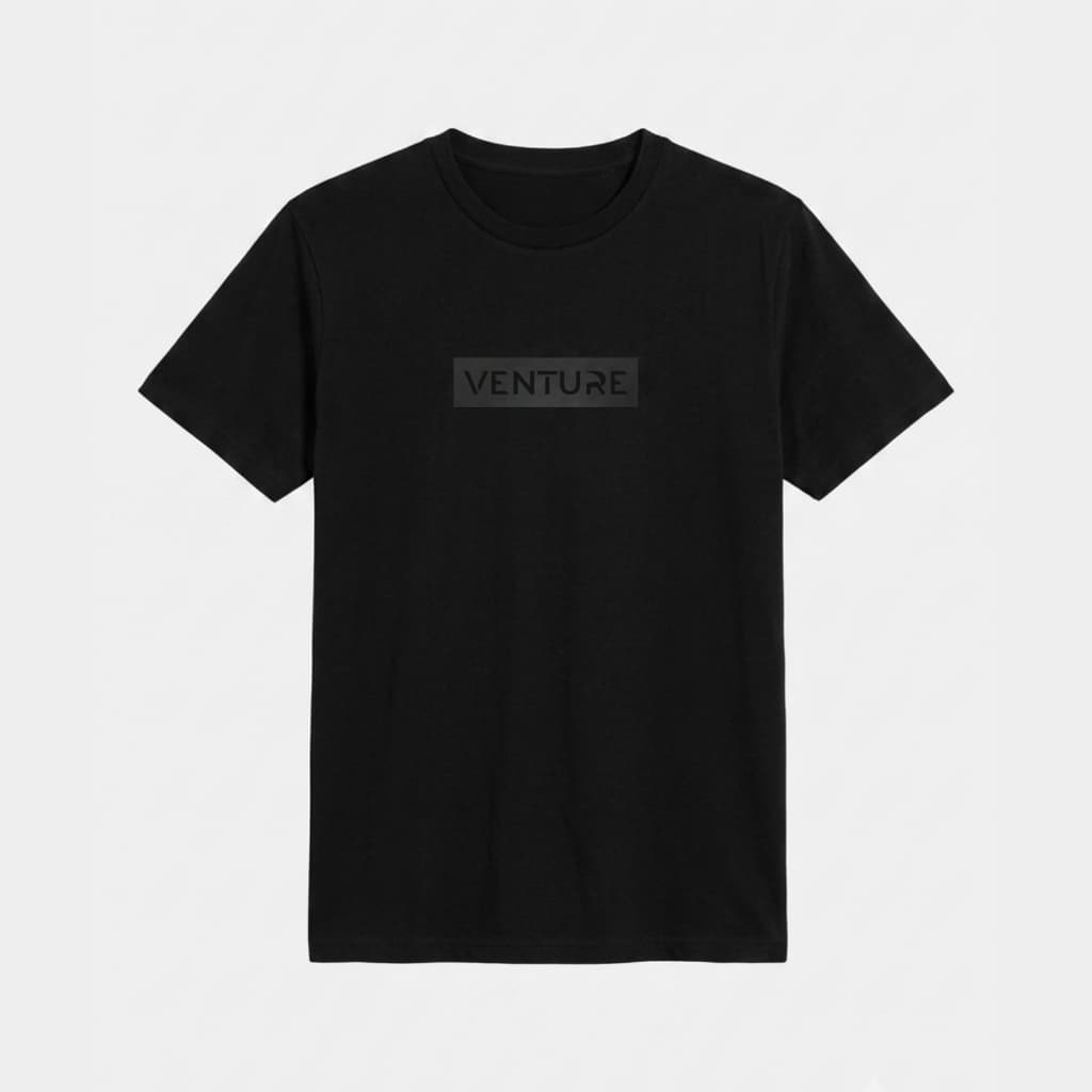 CAMISETA REGULAR VENTURE ESSENCIAL BOX PRETA