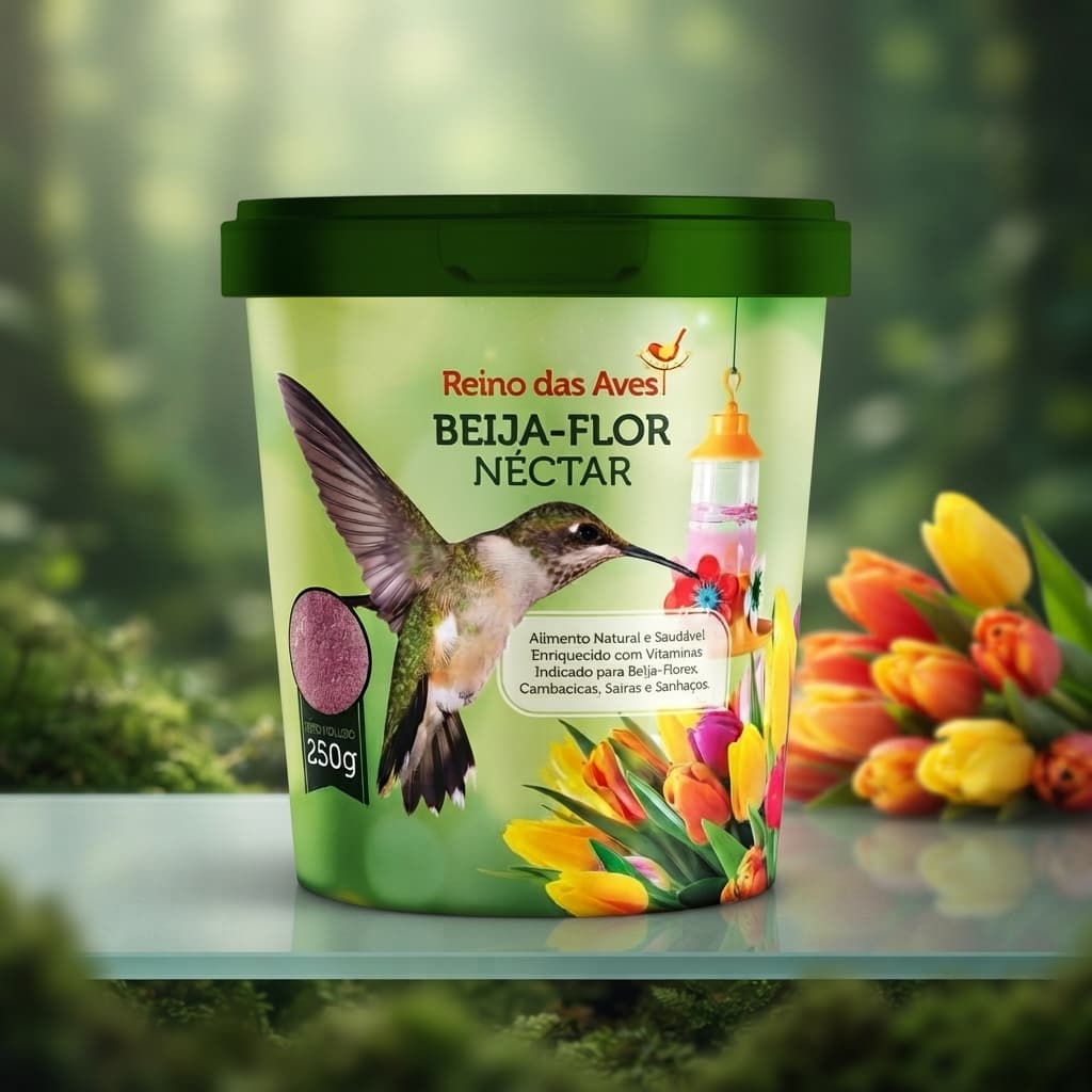 Beija-Flor Necta Pote 250g Alimento para Beija-Flor Reino das Aves