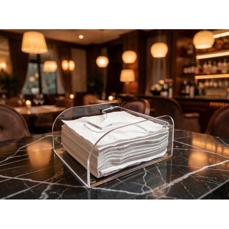 Porta Guardanapo Transparente De Acrílico Cristal Para Mesa