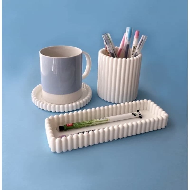 Conjunto de Escritório Fofo- Organizador de mesa Porta Canetas, Organizador e Porta Copos Canecas