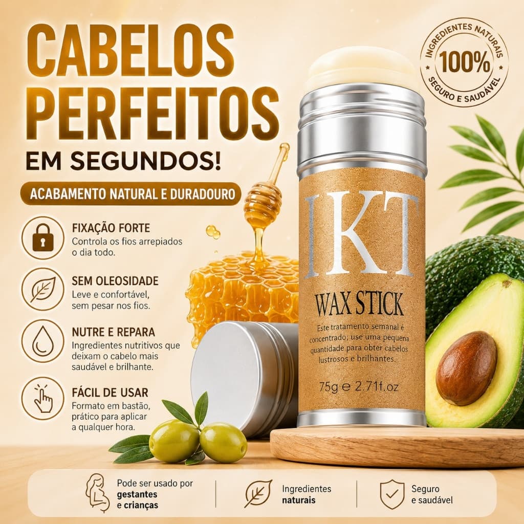 Bastão De Cera Capilar Para Modelar Hidratar , Controlar O Frizz , Organizar Pontas Duplas