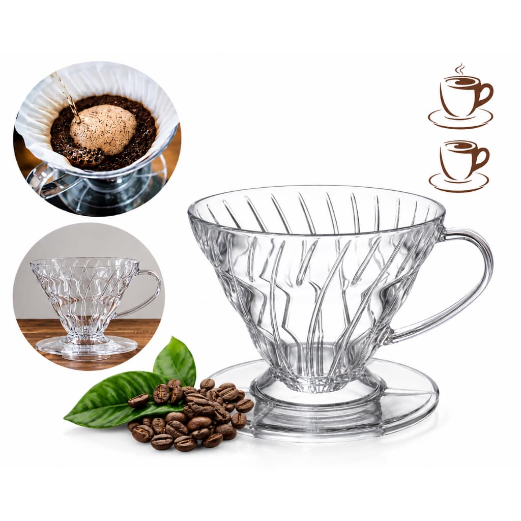 Suporte Filtro Coador de Café V60 Chá Acrílico Transparente 102