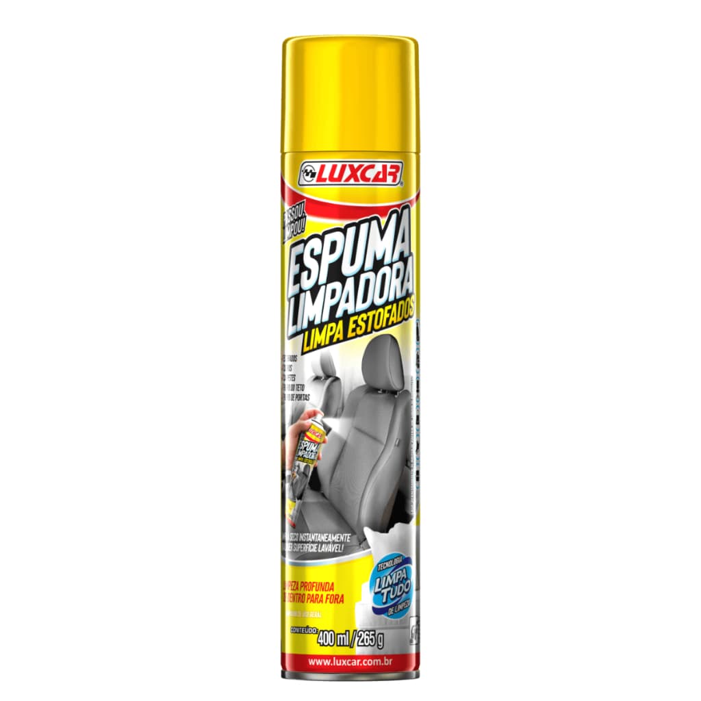 Espuma Limpadora Limpa Estofados Colchão Tenis Sofá Luxcar 400ML