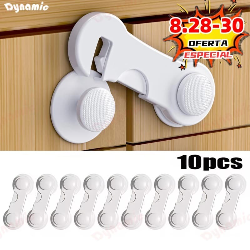 10 PCS Trava Gaveta Armário Segurança Protetor Proteção Bebe Kit