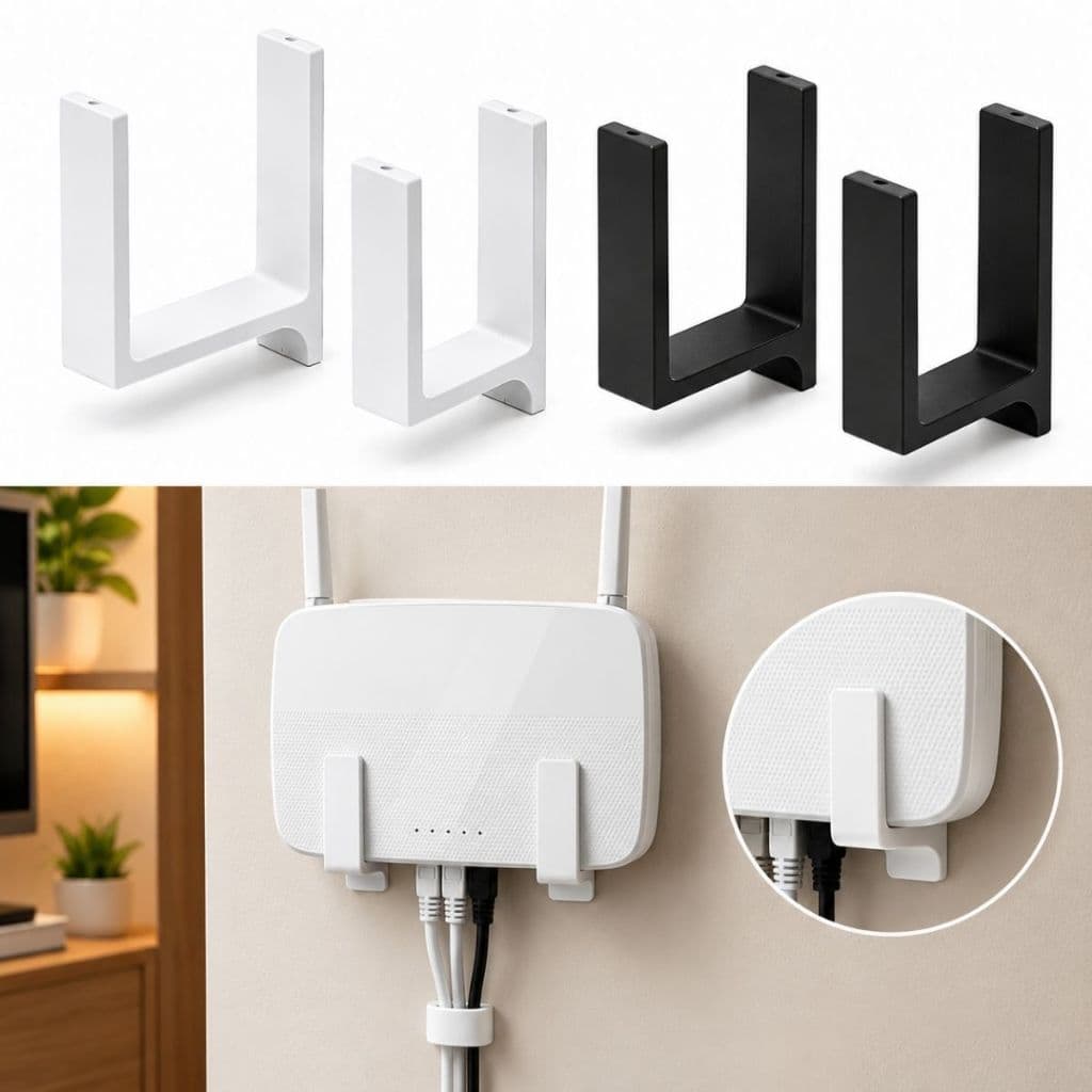 Suporte Roteador Parede Sem Furo Fita Dupla Face Ultra Forte Organizador WiFi Universal