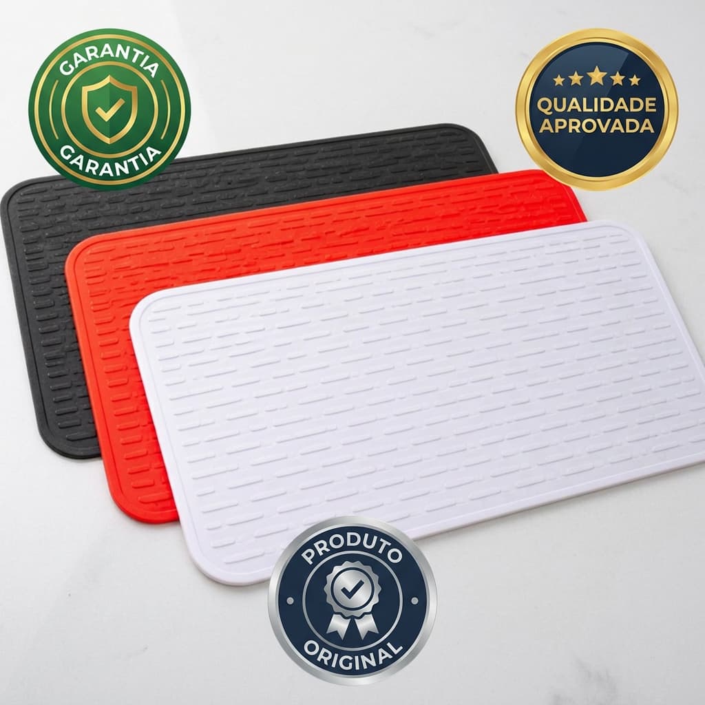 Tapete Escorredor De Silicone 40cm Pia Multiuso Seca Rápido