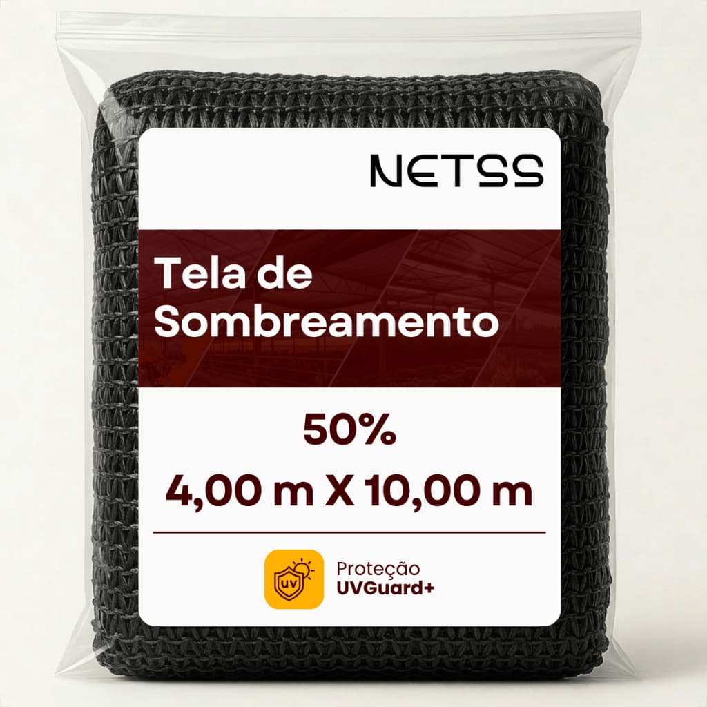 Tela Sombreamento 50% 4x10m T/ Sombrite Para Hortas Netss