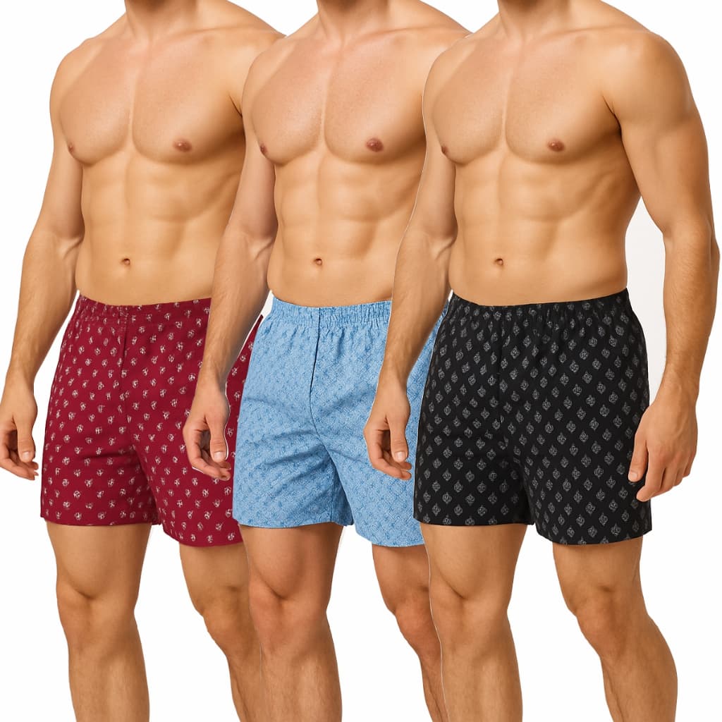 Kit 3 Samba Canção Pijama Masculino Short Bermudas Masculinas Cueca Confortável