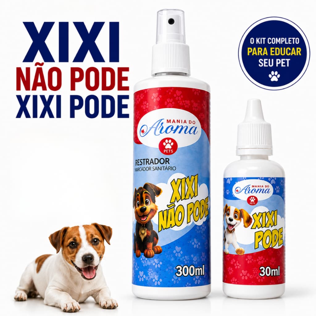 Kit Adestrador Xixi Pet Educador Pipi Pode + Não Pode para Cães e Gatos