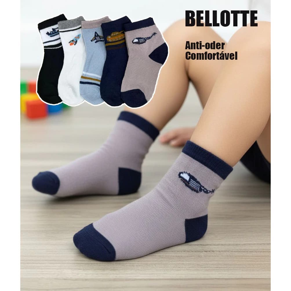 Kit Meia Infantil Masculino Cano Longo Bellotte