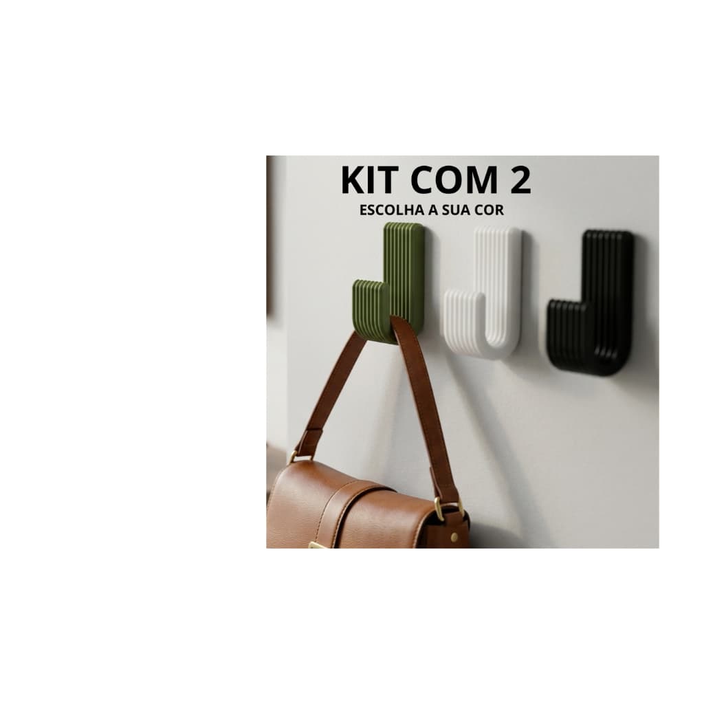 Kit de 2 Ganchos Suporte Resistente Com Fita Dupla Face Inclusa Para Toalhas Roupas Acessórios
