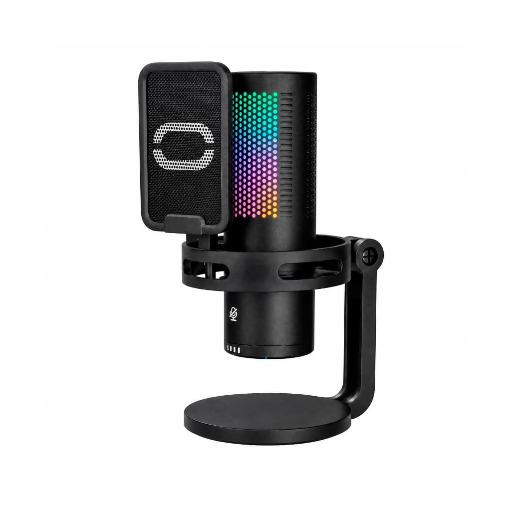 Microfone Gamer Condensador USB com RGB Tomate Wassay