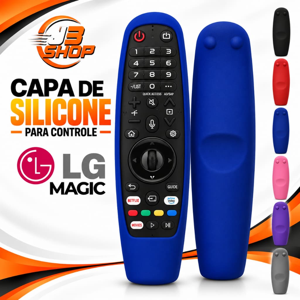 Capa de Silicone para Controle Remoto Tv LG Magic MR18-MR19-MR20 Smart Universal